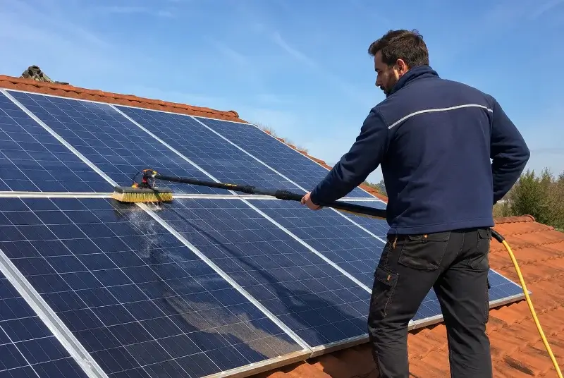Nettoyage et entretien de panneaux solaires à la Gouesnière
