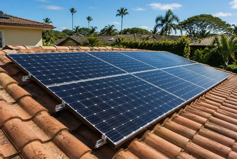 Installation de panneaux solaires à la Gouesnière